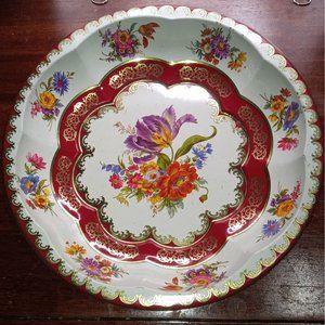 Vintage Daher Decorated Ware 1971 Made in England Decorative Tin Bowl Dish